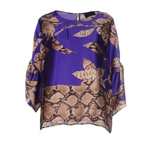 Clips 100% silk blouse